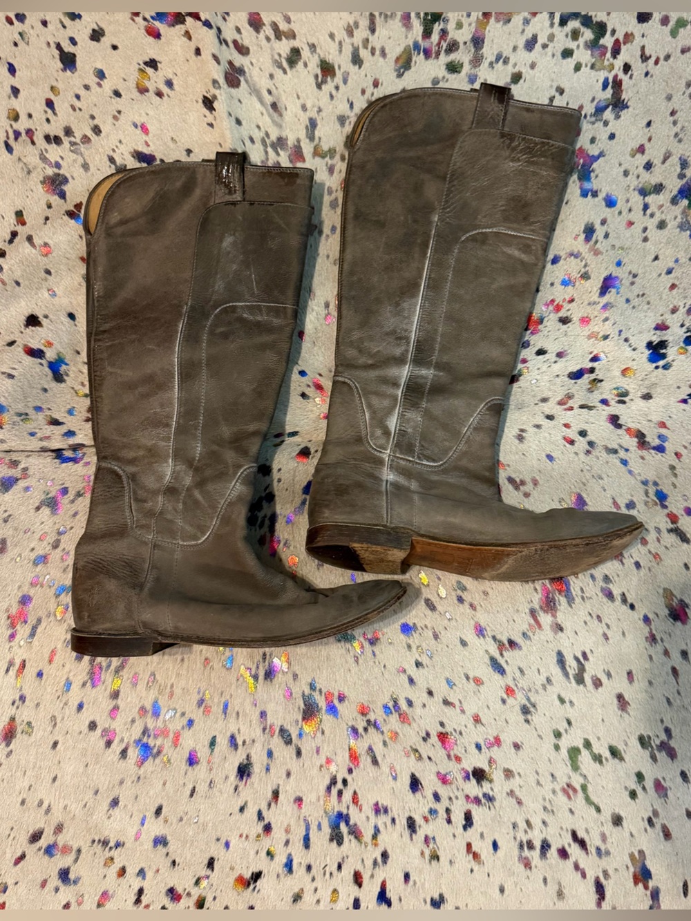 Frye Paige Riding Boot Gray - Picture 2 of 5
